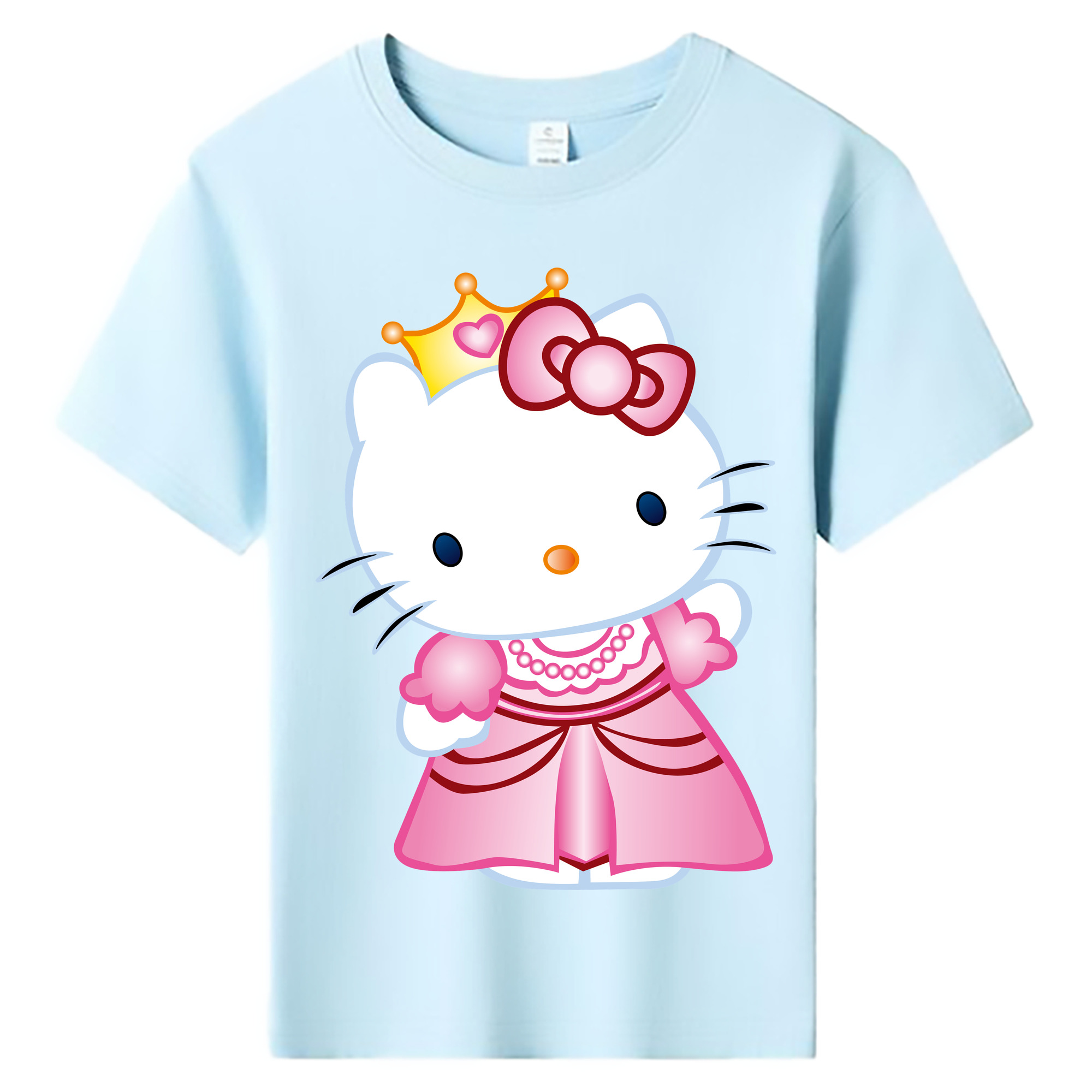 （画像用） Hello Kitty ハローキティ 綿100％キッズTシャツ（フロントプリント）